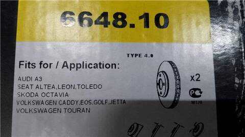 Foto 3ª: Disco Freno Delantero Audi A3 TDI 16V 140CV