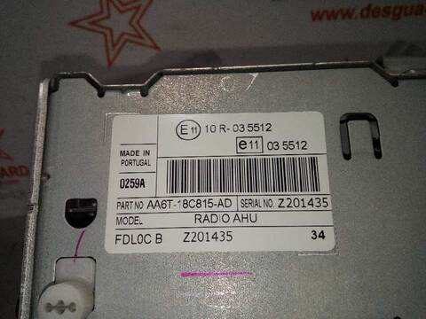 Foto 4ª: Sistema Audio Radio CD Ford Fiesta AMBIENTE 69CV 51KW [KVJA] (2011)