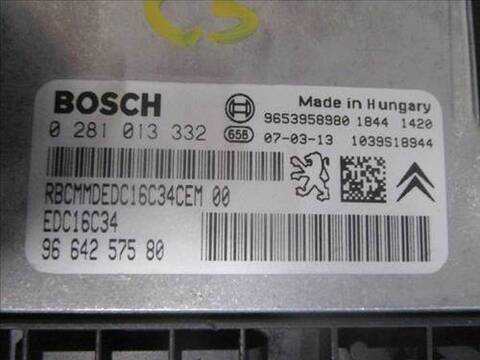 Foto 2ª: Centralita Motor ECU Citroen C5 1.6 HDI RC8HZB) BERLINA 109CV 80KW [D-9HZ] (2007)