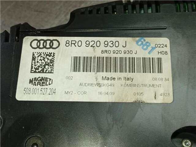 Foto 3ª: Cuadro de Instrumentos Audi Q5 3.0 TDI (176 KW) QUATTRO [3.0 LTR. - 176 KW V6 24V TDI] [CCWA]