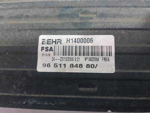 Foto 3ª: Intercooler Peugeot 207 CONFORT 90CV 66KW [9HXDV6ATED4] (2010)
