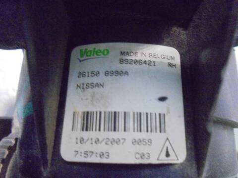 Foto 3ª: Faro Antiniebla Delantero Derecho Nissan Qashqai ACENTA 106CV 78KW [K9K] (2008)