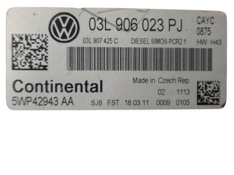 Foto 2ª: Centralita Motor ECU Volkswagen Touran 1.6 TDI (2010)