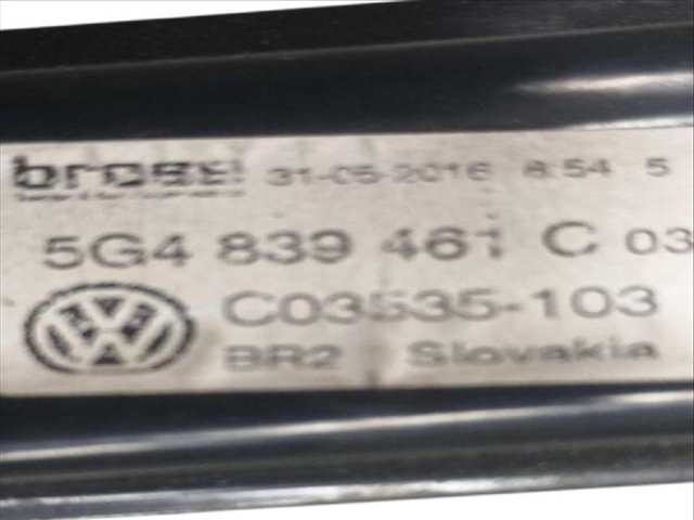 Foto 2ª: Elevalunas Manual Trasero Izquierdo Volkswagen Golf 1.6 TDI 105CV (2013)