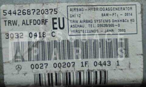 Foto 1ª: Airbag Rodilla Mercedes Clase C 160 C 200 CDI 203.007) (2000)