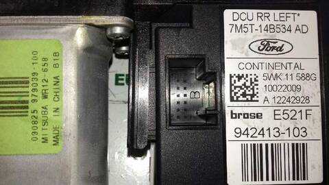 Foto 2ª: Elevalunas Eléctrico Trasero Izquierdo Ford Kuga 2.0 TDCI CAT 136CV 100KW [G6DG] (2009)