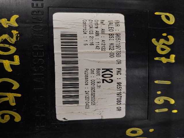Foto 2ª: Centralita Confort BSI Peugeot 307 1.6 G [G-NFU] (2003)