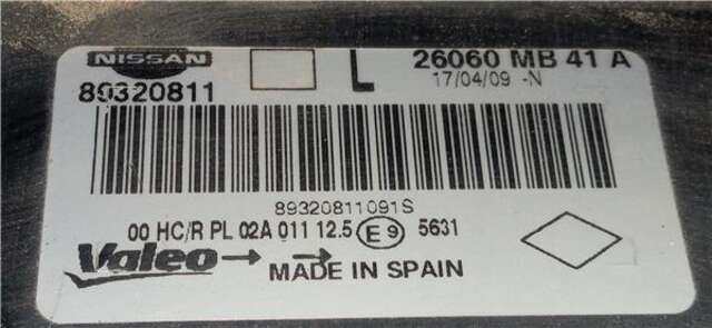 Faro Izquierdo Nissan Cabstar CABSTAR 35.XX CABINA SIMPLE [2.5 LTR. - 96 KW DIESEL]