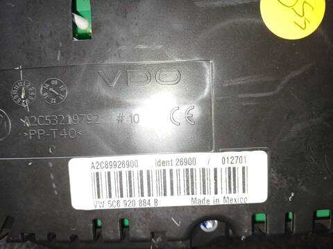 Foto 3ª: Cuadro de Instrumentos Volkswagen Jetta 2.0 TDI 110CV 81KW [CUUA] (2014)