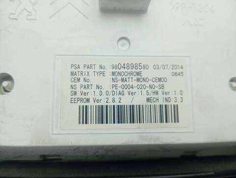 Foto 3ª: Cuadro de Instrumentos Peugeot 3008 88CV 88KW [BH01] (2015)