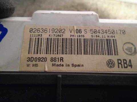 Foto 2ª: Cuadro de Instrumentos Volkswagen Phaeton 3.2 V6 24V 241CV 177KW [BKL] (2004)