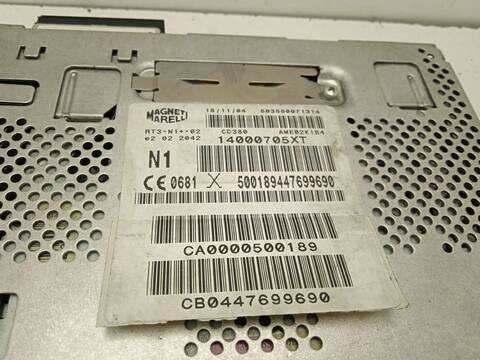 Foto 2ª: Sistema Audio Radio CD Fiat Ulysse 2.2 16V JTD CAT 128CV 94KW [4HW(DW12ATED4)] (2004)