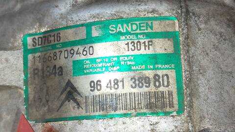 Foto 2ª: Compresor Aire Acondicionado Citroen C5 EXCLUSIVE BERLINA 136CV 100KW [RHR] (2005)