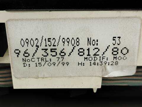 Foto 3ª: Cuadro de Instrumentos Citroen Berlingo 1.9 DIESEL 70CV 51KW [WJZ] (1999)