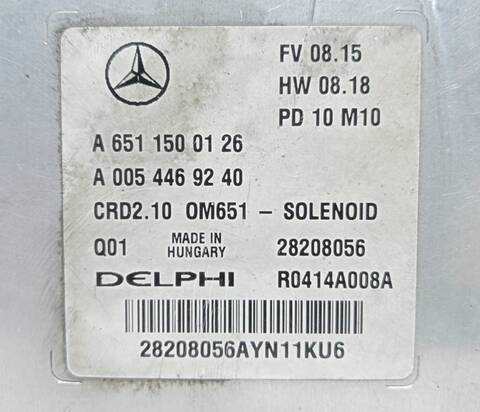 Foto 3ª: Centralita Motor ECU Mercedes Clase C 160 651913 BERLINA (2011)