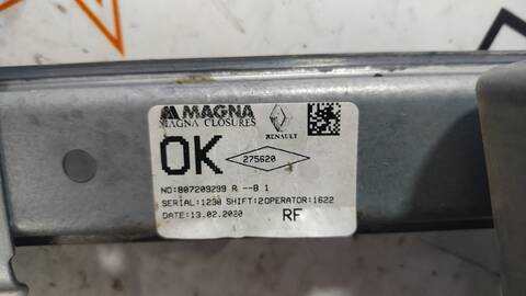 Foto 3ª: Elevalunas Eléctrico Delantero Derecho Dacia Sandero STEPWAY ESSENTIAL 101CV 74KW [H4DD4] (2020)