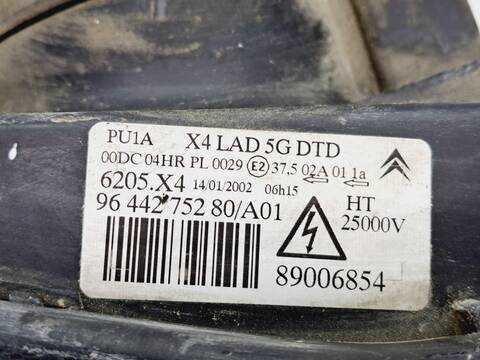 Foto 4ª: Faro Derecho Citroen C5 2.2 HDI FAP CAT 4HX - DW12ED4) BERLINA 133CV 98KW (2002)