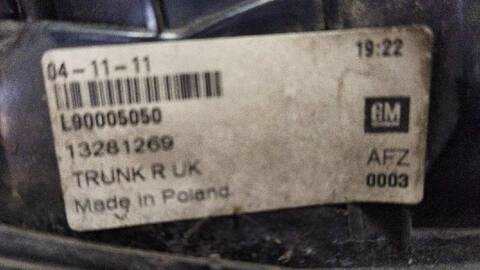 Foto 4ª: Piloto Portón Derecho Opel Astra SPORT 165CV 121KW [A20DTH] (2012)