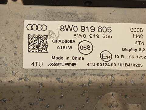 Foto 3ª: Pantalla Multifuncion Audi A4 3.0 TDI QUATTRO 272CV 200KW [CRTC] (2016)