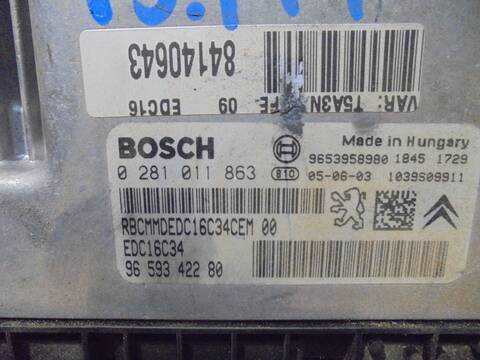 Foto 3ª: Centralita Motor ECU Peugeot 307 XR CLIM PLUS 90CV 66KW [9HX] (2005)