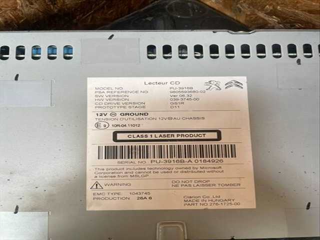 Foto 2ª: Sistema Audio Radio CD Citroen C4 BUSINESS 1 12V E 110CV (2010)
