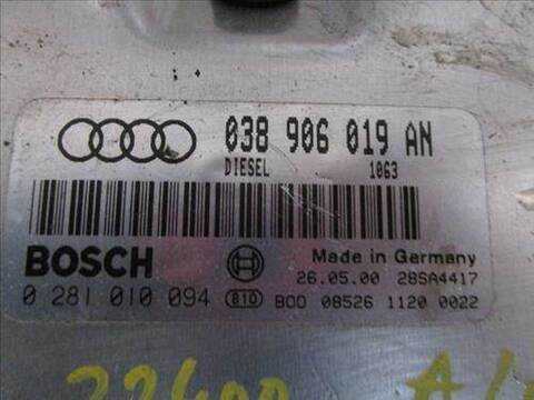 Foto 2ª: Centralita Motor ECU Audi A4 1.9 TDI BERLINA 116CV 85KW [AJM] (2000)