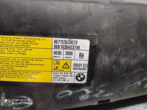 Foto 2ª: Airbag Lateral Trasero Derecho Bmw Serie 3 315 BERLINA 258CV 190KW