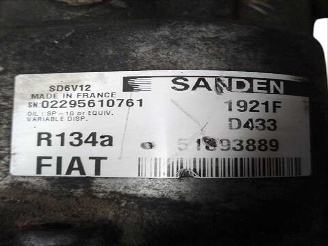 Foto 3ª: Compresor Aire Acondicionado Fiat Doblo 1.3 D MULTIJET 263WXU1A 263ZXU1A 263WYB1A 263ZYB1A) (2010)