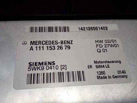 Foto 2ª: Centralita Motor ECU Mercedes Clase C 160 200 COMPRESSOR 203.045) BERLINA 163CV 120KW [111955] (2002)