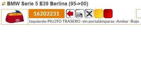 Foto 2ª: Piloto Trasero Izquierdo Bmw Serie 5 518 BERLINA 170CV 125KW