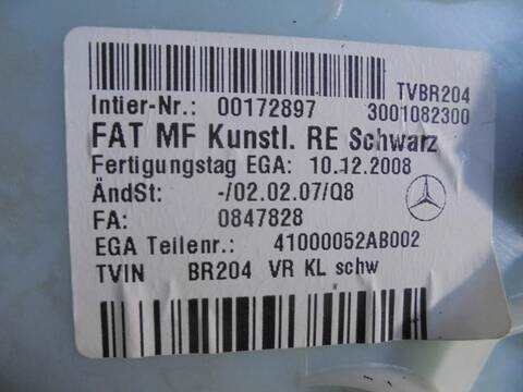 Foto 3ª: Tapizados Cartoneras Mercedes Clase C 160 C 250 CDI BLUEEFFICIENCY 204.003) BERLINA 204CV 150KW [651911] (2009)