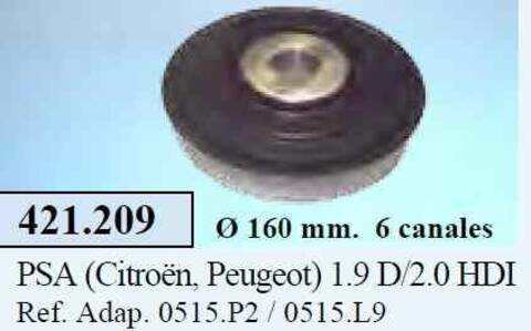 Cigüeñal Peugeot 206 2.0 HDI CAT BERLINA 90CV 66KW