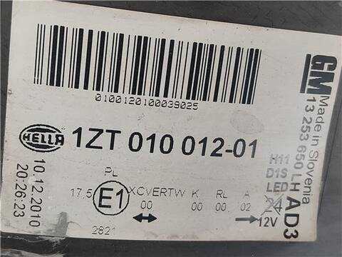 Foto 3ª: Faro Izquierdo Opel Astra 2.0 CDTI 160CV 118KW [A 20 DTH] (2011)