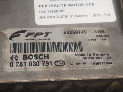 Foto 2ª: Centralita Motor ECU Alfa Romeo Giulietta 940A3000 (2014)