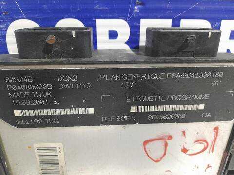 Foto 3ª: Centralita Motor ECU Citroen Jumpy 1.9 DIESEL 69CV [D/ WJY] (2003)