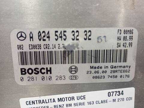 Foto 2ª: Centralita Motor ECU Mercedes Clase ML 270 CDI 163.113) W163) [612963] (2000)