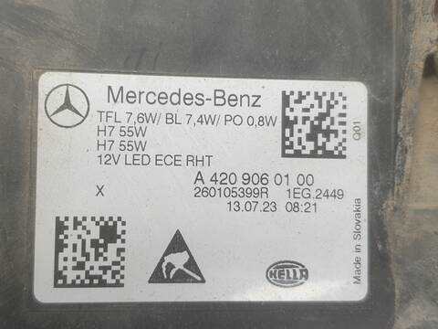 Foto 3ª: Faro Derecho Mercedes Citan 110 STANDARD 420.753)