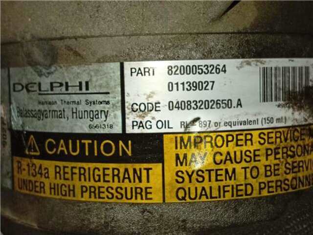 Foto 2ª: Compresor Aire Acondicionado Renault Scenic 1.9 DCI (JM12. JM0G) (JM)(2003-_) [F9Q 812]