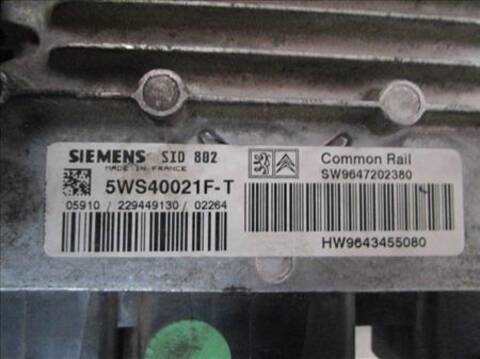 Foto 2ª: Centralita Motor ECU Citroen C3 1.4 HDI 68CV 50KW [8HX (DV4TD)] (2003)