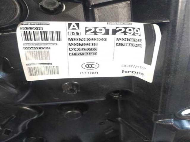 Foto 3ª: Elevalunas Manual Trasero Izquierdo Mercedes Clase A 140 A 200 CDI - D 176.008) (2012)