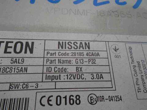 Foto 2ª: Sistema Audio Radio CD Nissan Qashqai 1.5 TD CAT 110CV 81KW [K9KA636] (2015)