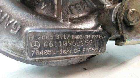 Foto 3ª: Turbocompresor Mercedes Vito 2.2 16V CDI TD CAT 102CV 75KW CAJA CERRADA (1996)