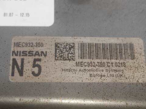 Foto 2ª: Centralita Motor ECU Nissan Qashqai MR20DE (2010)