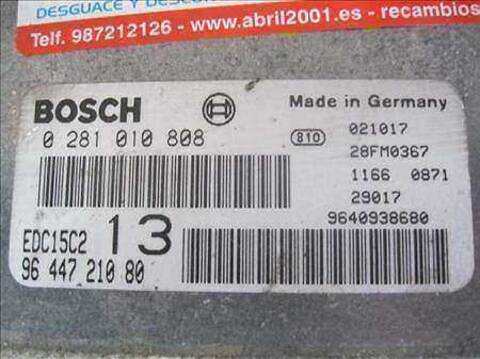Foto 2ª: Centralita Motor ECU Citroen C5 2.0 HDI DCRHZB DCRHZE) BERLINA 109CV 80KW [RHZ (DW10ATED)] (2003)