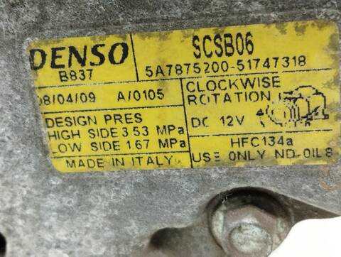 Foto 3ª: Compresor Aire Acondicionado Fiat Punto 1.2 CAT BERLINA 60CV 44KW [188A4000] (2005)