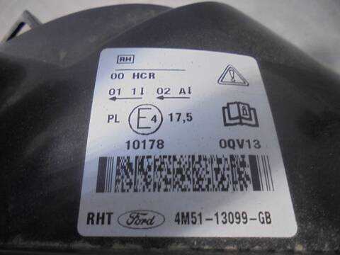 Foto 4ª: Faro Derecho Ford Focus BERLINA 131CV 96KW (2004)