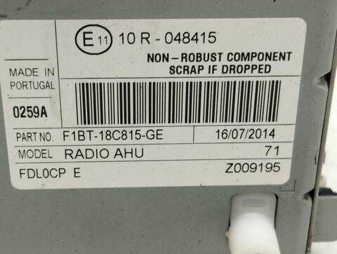 Foto 3ª: Sistema Audio Radio CD Ford Focus 1.6 TDCI CAT 95CV 70KW [T3DA] (2014)