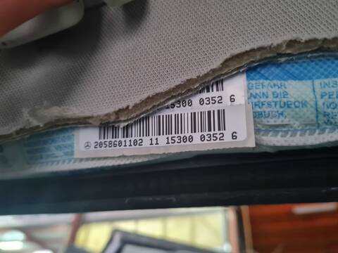 Airbag Cortina Delantero Derecho Mercedes Clase C 160 C 350 T E 205.247) 279CV FAMILIAR