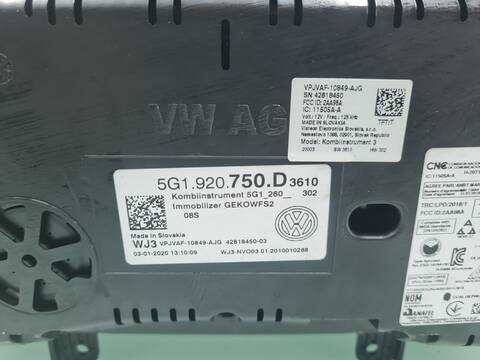 Foto 4ª: Cuadro de Instrumentos Volkswagen Golf SPORT 131CV 96KW [DPBA] (2020)