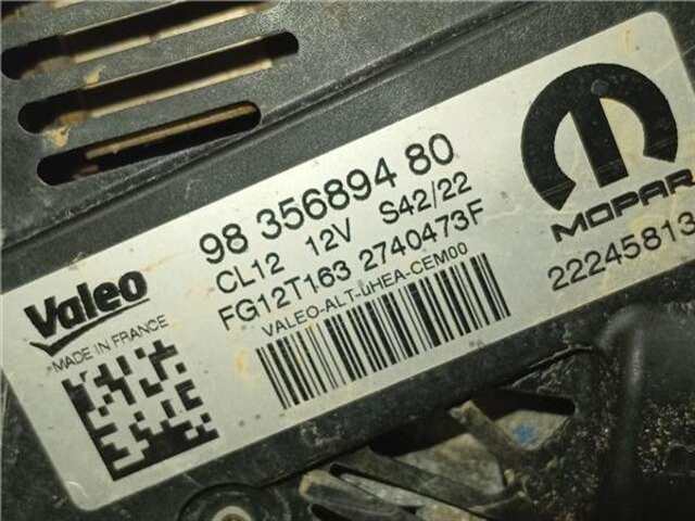 Alternador Citroen C3 1.2 C-SERIES [1.2 LTR. - 81 KW 12V E-THP - PURETECH]